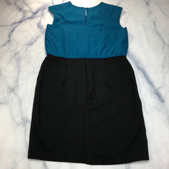 Taylor Teal Blue Black & Grey Short Sleeve Dress - Picture 4 of 7